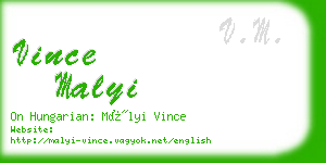 vince malyi business card